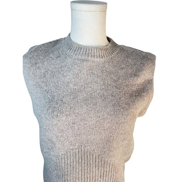 2/$30 ZARA Womens Medium Sleeveless Knit Sweater Vest Gray Taupe Wool Blend - Picture 6 of 12